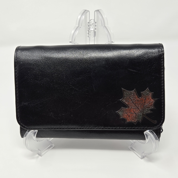 Rochelier Leather Wallet Crossbody • RFID • Removable Strap • Belt Loop - Picture 2 of 4